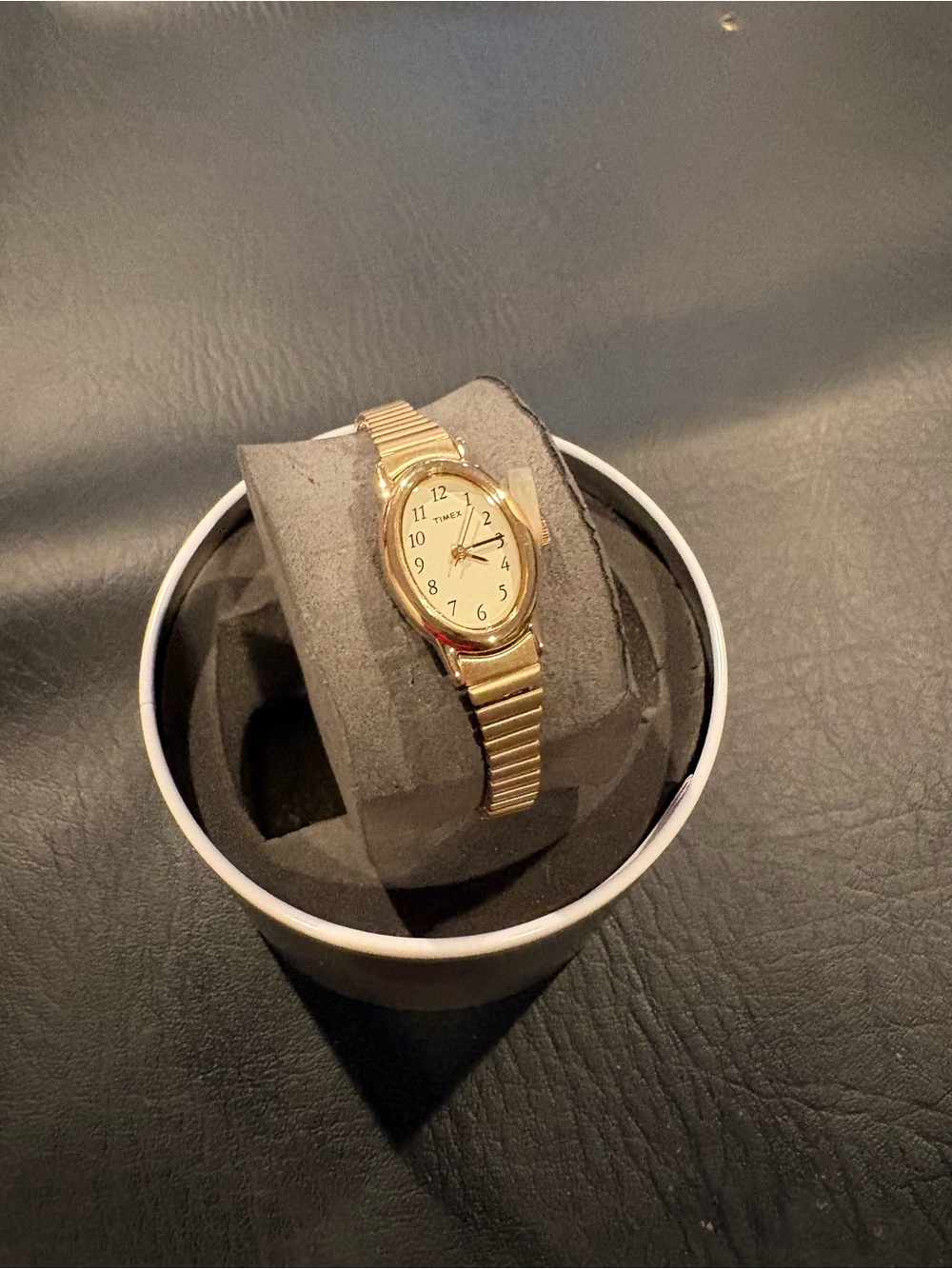 Timex Women's Gold Tone Watch with Cream Dial